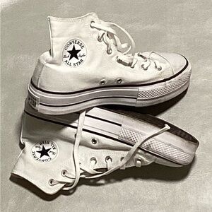 Converse Women's White High-Top Platform